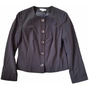 Josephine Essentials Brown Button Front Career Office Blazer‎ Jacket Size 6